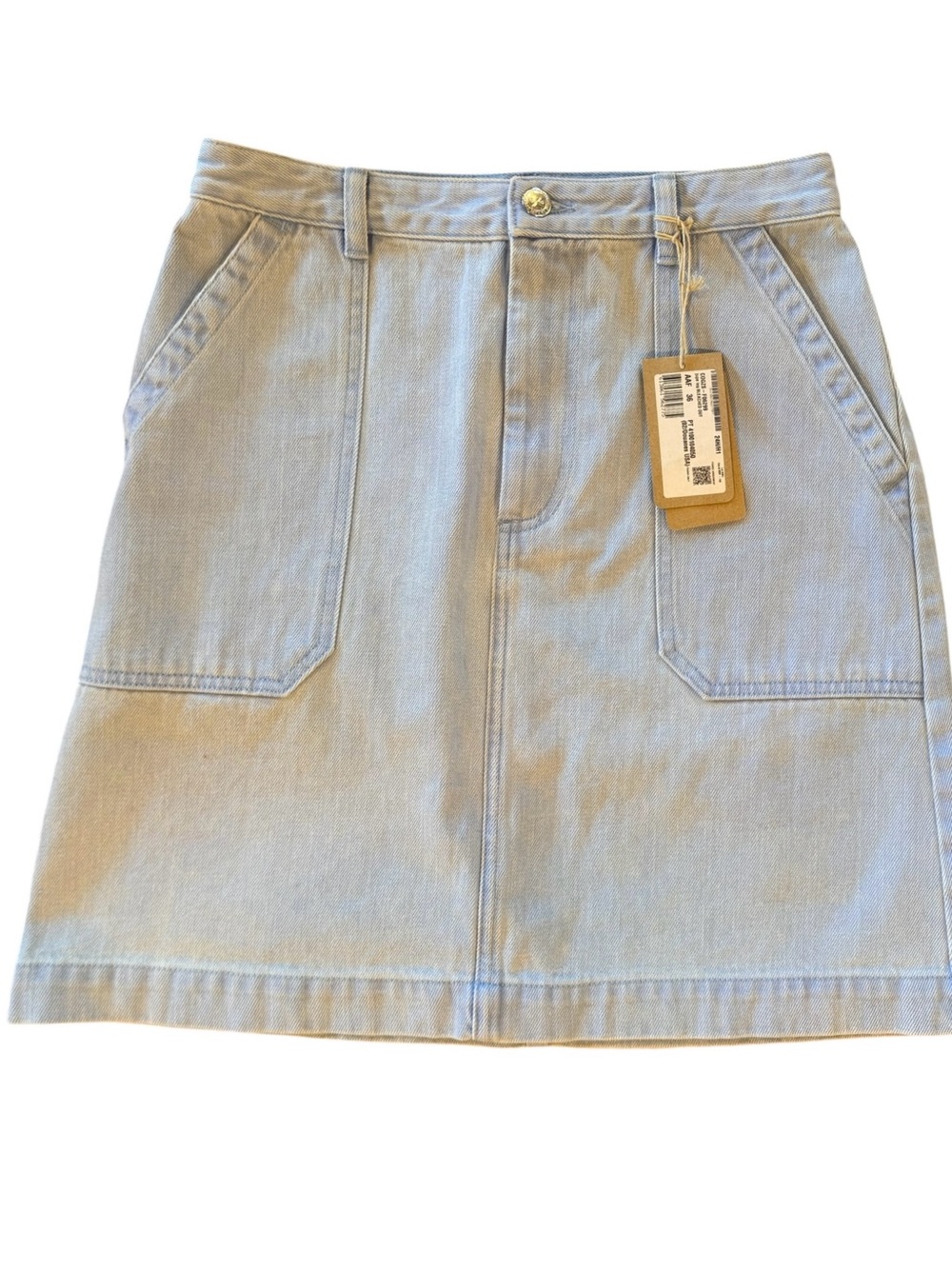 A.P.C. Denim Mini Skirt Light Blue EU 36 = Small 4-6 NEW
